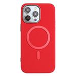 For iPhone 16 Pro Solid Color Plating MagSafe Full Coverage Phone Case(Red)