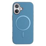 For iPhone 16 Plus Solid Color Plating MagSafe Full Coverage Phone Case(Baby Blue)