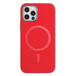 For iPhone 11 Pro Solid Color Plating MagSafe Full Coverage Phone Case(Red)