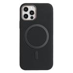 For iPhone 11 Pro Solid Color Plating MagSafe Full Coverage Phone Case(Black)