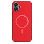For Samsung Galaxy A06 Solid Color Plating MagSafe Full Coverage Phone Case(Red)