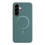 For Samsung Galaxy A26 Solid Color Plating MagSafe Full Coverage Phone Case(Green)