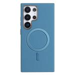 For Samsung Galaxy S25 Ultra 5G Solid Color Plating MagSafe Full Coverage Phone Case(Baby Blue)