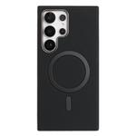For Samsung Galaxy S23 Ultra 5G Solid Color Plating MagSafe Full Coverage Phone Case(Black)