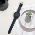 22mm xDfind  Flat Crazy Horse Leather Pin Buckle Watch Band(Midnight Blue)
