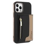 For iPhone 11 Zipper Horizontal Magnetic Card Bag RFID MagSafe Phone Case(Black)