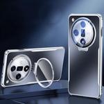 For OPPO Find X7 Ultra Four-corner Airbag Metal Lens Holder TPU Phone Case(Black)
