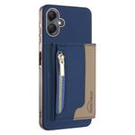 For Samsung Galaxy A06 Zipper Horizontal Magnetic Card Bag RFID MagSafe Phone Case(Dark Blue)