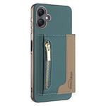 For Samsung Galaxy A06 Zipper Horizontal Magnetic Card Bag RFID MagSafe Phone Case(Green)