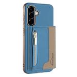 For Samsung Galaxy A26 Zipper Horizontal Magnetic Card Bag RFID MagSafe Phone Case(Baby Blue)