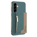 For Samsung Galaxy A26 Zipper Horizontal Magnetic Card Bag RFID MagSafe Phone Case(Green)