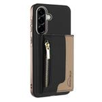 For Samsung Galaxy A26 Zipper Horizontal Magnetic Card Bag RFID MagSafe Phone Case(Black)