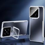 For Xiaomi 14 Pro Four-corner Airbag Metal Lens Holder TPU Phone Case(Black)