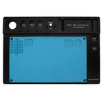Microscope Aluminum Alloy Stand Base Heat-Resistant Silicone Pad(Black)
