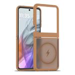 For Motorola Razr 60 / Razr 2025 Skin Feel TPU Hybrid PC MagSafe Phone Case(Coffee)