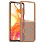 For Motorola Razr 60 Ultra Skin Feel TPU Hybrid PC MagSafe Phone Case(Coffee)