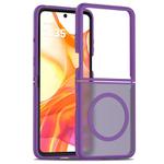 For Motorola Razr 60 Ultra Skin Feel TPU Hybrid PC MagSafe Phone Case(Dark Purple)