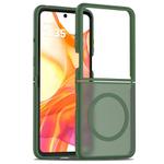 For Motorola Razr 60 Ultra Skin Feel TPU Hybrid PC MagSafe Phone Case(Dark Green)