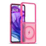 For Motorola Razr+ 2025 Skin Feel TPU Hybrid PC MagSafe Phone Case(Rose Red)
