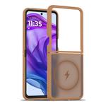 For Motorola Razr+ 2025 Skin Feel TPU Hybrid PC MagSafe Phone Case(Coffee)