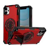 For iPhone 11 Shockproof Kickstand Metallic Shaft MagSafe Phone Case(Red)