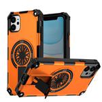 For iPhone 11 Shockproof Kickstand Metallic Shaft MagSafe Phone Case(Orange)