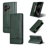 For Wiko Hi Enjoy 80S AZNS Magnetic Calf Texture Flip Leather Phone Case(Dark Green)