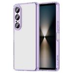 For Sony Xperia 1 VII PC Hybrid TPU Airbag Shockproof Phone Case(Transparent Purple)