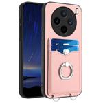 For vivo X200s R20 Ring Card Holder Phone Case(Pink)