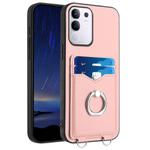 For vivo Y29 4G / T4x / Y300t R20 Ring Card Holder Phone Case(Pink)