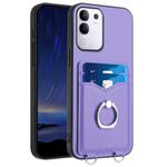 For vivo Y29 4G / T4x / Y300t R20 Ring Card Holder Phone Case(Purple)