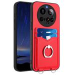 For Xiaomi 15 Ultra R20 Ring Card Holder Phone Case(Red)