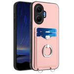 For Redmi Turbo 4 Pro / Xiaomi Poco F7 R20 Ring Card Holder Phone Case(Pink)