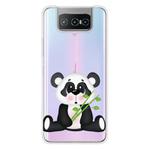 For Asus Zenfone 7 Pro ZS671KS Shockproof Painted Transparent TPU Protective Case(Bamboo Bear)