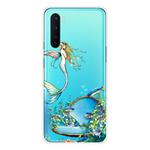 For OnePlus Nord Shockproof Painted Transparent TPU Protective Case(Mermaid)