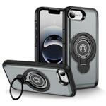 For iPhone 16e TPU Hybrid PC Magnetic Holder Phone Case(Grey)