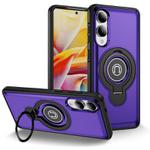 For Samsung Galaxy S25 Edge 5G TPU Hybrid PC Magnetic Holder Phone Case(Dark Purple)