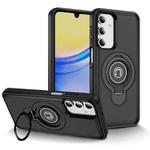 For Samsung Galaxy A26 5G TPU Hybrid PC Magnetic Holder Phone Case(Black)