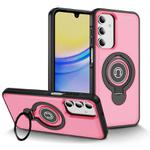 For Samsung Galaxy A26 5G TPU Hybrid PC Magnetic Holder Phone Case(Pink)