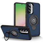 For Samsung Galaxy A36 5G TPU Hybrid PC Magnetic Holder Phone Case(Dark Blue)
