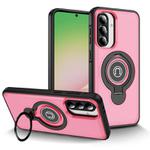 For Samsung Galaxy A56 5G TPU Hybrid PC Magnetic Holder Phone Case(Pink)