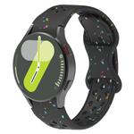 For Samsung Galaxy Watch 7 40 / 44mm Eco-Friendly Granular Colorful Dots Silicone Watch Band(Black)