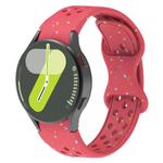 For Samsung Galaxy Watch 7 40 / 44mm Eco-Friendly Granular Colorful Dots Silicone Watch Band(Red)