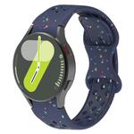 For Samsung Galaxy Watch 7 40 / 44mm Eco-Friendly Granular Colorful Dots Silicone Watch Band(Midnight  Blue)