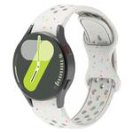 For Samsung Galaxy Watch 7 40 / 44mm Eco-Friendly Granular Colorful Dots Silicone Watch Band(Starlight)