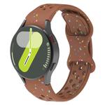 For Samsung Galaxy Watch 7 40 / 44mm Eco-Friendly Granular Colorful Dots Silicone Watch Band(Brown)