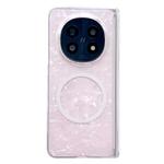 For OPPO Find N5 Magnetic Axis Pearlescent Shell Texture MagSafe Phone Case(Pink)
