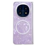 For OPPO Find N5 Magnetic Axis Pearlescent Shell Texture MagSafe Phone Case(Purple)
