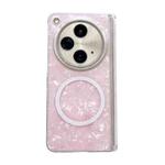 For OPPO Find N3 Magnetic Axis Pearlescent Shell Texture MagSafe Phone Case(Pink)