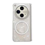 For OPPO Find N3 Magnetic Axis Pearlescent Shell Texture MagSafe Phone Case(Beige)